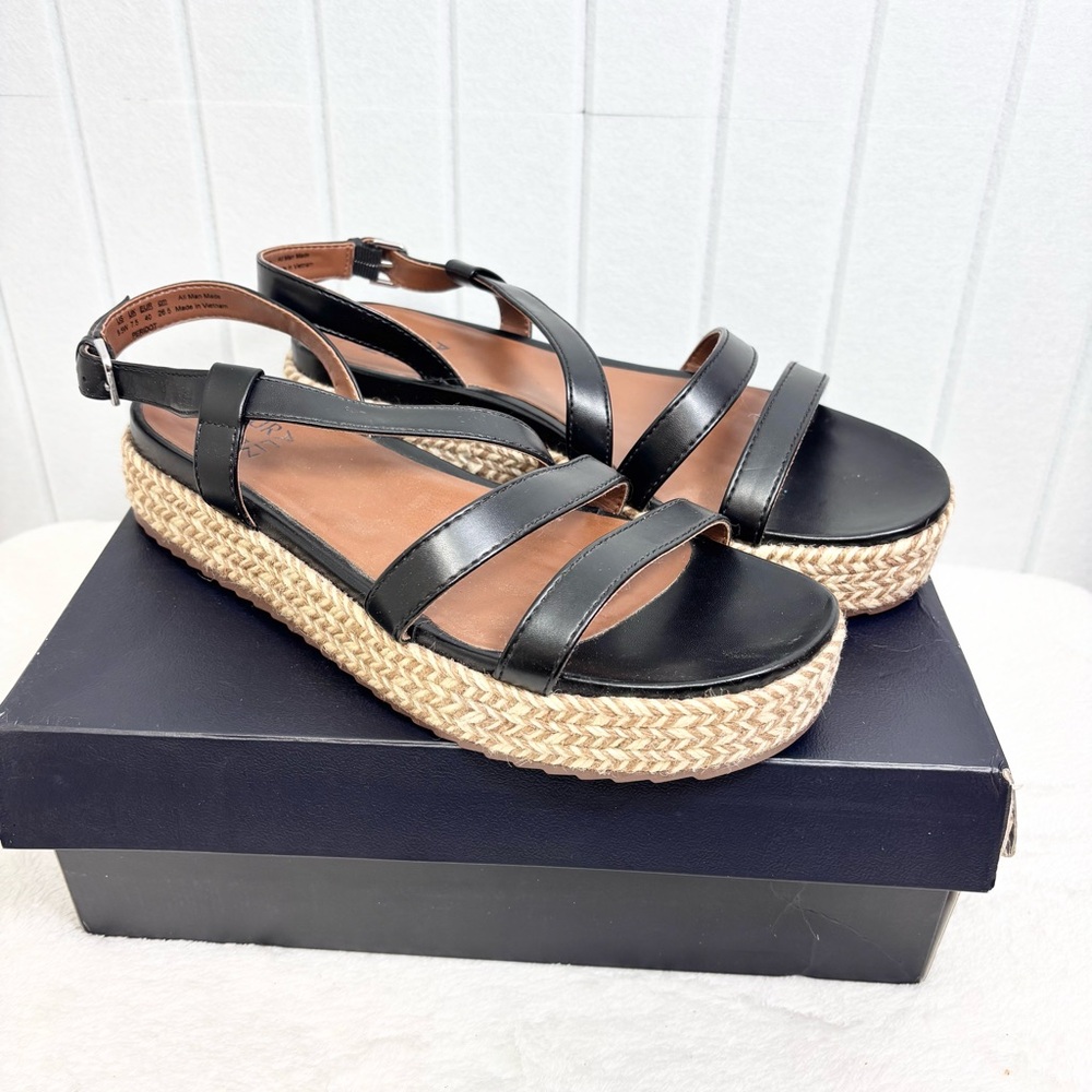 Naturalizer by Bata Espadrille Black Back‎ Strap Sandals Size 9.5W